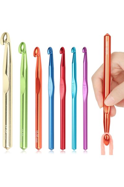 Choice 7Pcs 6.5-15mm Crochet Hooks Large Sizes 6.5mm, 7.0mm, 8.0mm, 9.0mm, 10...