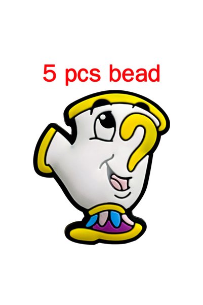 Choice 5pcs bead 5pcs Silicone Pacifier Chain Cartoon Beads Baby DIY Care Nip...