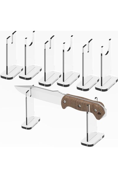 Generic 4Pcs Knife Display Stand ,Acrylic Knife Holder Collector ,Knives Exte...