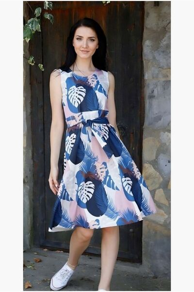 Şeker Portakalım Bicycle Long Evening Dress Midi Sleeves Belted Collar Dress