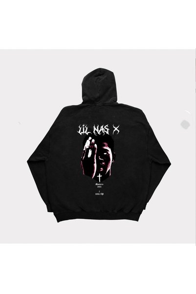 PANDORICA Hanorac unisex cu glugă și imprimeu LIL NAS X