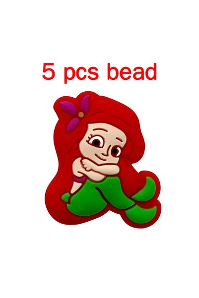 Choice 5pcs bead 5pcs Silicone Pacifier Chain Cartoon Beads Baby DIY Care Nip...
