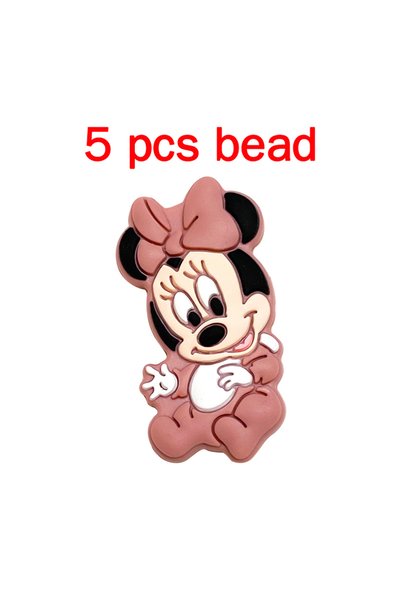 Choice 5pcs bead 5pcs Silicone Cartoon Beads Pacifier Chain Baby DIY Care Pac...