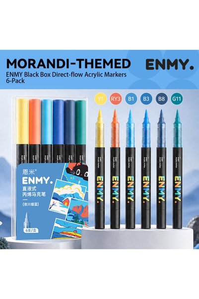 Choice night Blue ENMY Acrylic Marker Pen 6pcs Direct Liquid Acrylic Paint Ma...