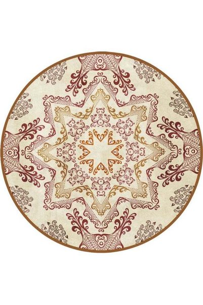 Generic Brand Sharpdo Decorative Antiskid Round Mat Multicolour 120x120cm