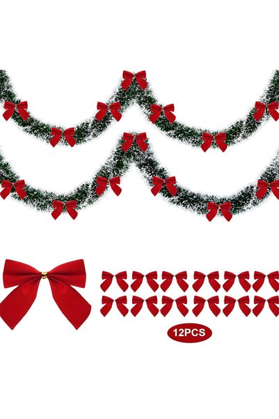 Choice Red-2Metre Christmas Cane Ribbons Garland DIY Artificial Xmas Tinsel R...