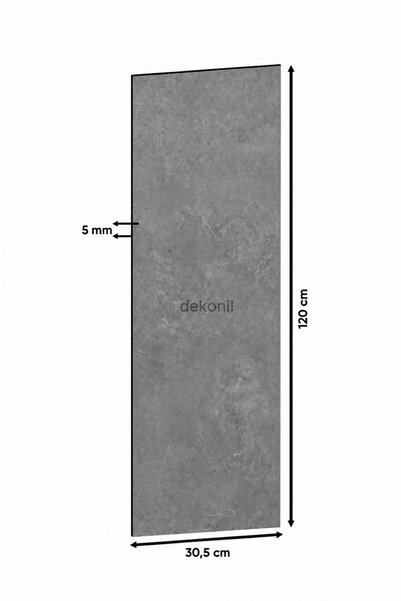 Dekonil SPC Parke Koyu Gri Beton Desenli – Su Geçirmez Zemin Paneli 30,5*120 cm 2,2 m²