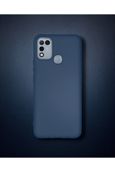 Generic Brand Infinix Hot 10 Play Case Nano Velvet Silicone Inside - Navy Blue