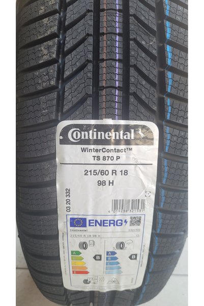 Continental 215/60R18 Winter Contact TS870P 98H Set Olarak (4 ADET) Kışlık 20...