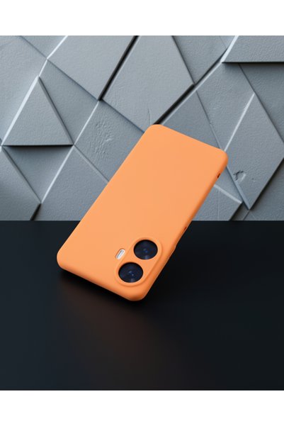 teknodayım Realme C55 Case Nano Velvet Silicone Inside - Orange