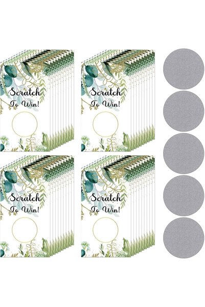 Generic 100 Pcs Scratch Off Stickers Cards Blank Gift Certificates for Busine...