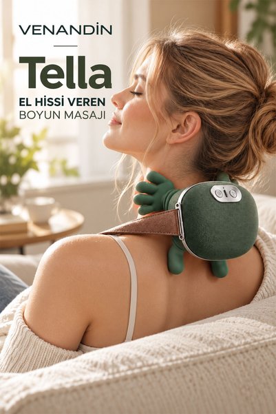 Venandin Tella Isı Destekli Type-C Şarjlı Boyun ve Omuz Masaj Aleti – El Hiss...