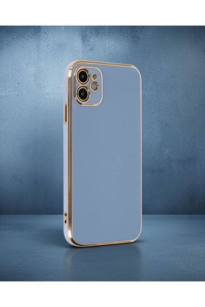 Generic Brand Apple iPhone 12 Case Volet Silicone - Blue