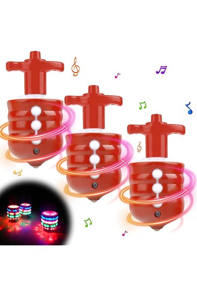 Generic Light up Spinning Top, 3Pcs Gyroscope Toy LED Flashing Spinner with M...
