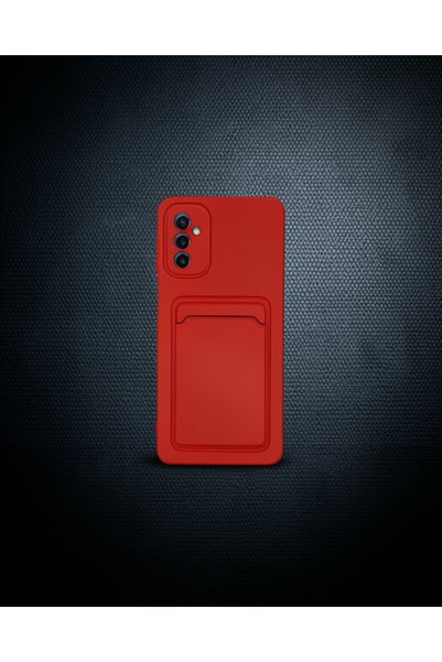 teknodayım Samsung Galaxy A14 4g Case Kelvin Silicone with Business Card - Red