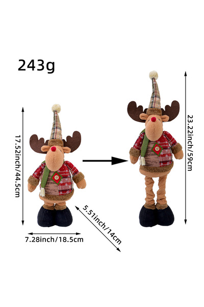 Choice fawn Telescopic Christmas Doll Merry Christmas Decorations For Home 20...