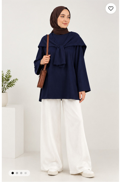 Omuz Şallı Basic Tunik