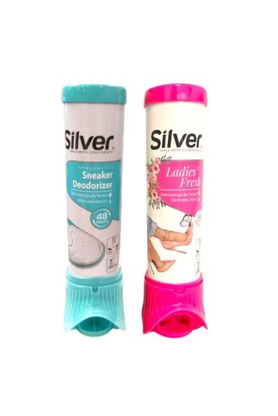 Silver Set de 2 x Spray deodorant pentru încălțăminte de damă și Deodorant pe...