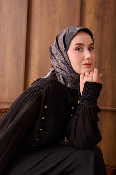 Silk Home Twill Silk Scarf Vega Black