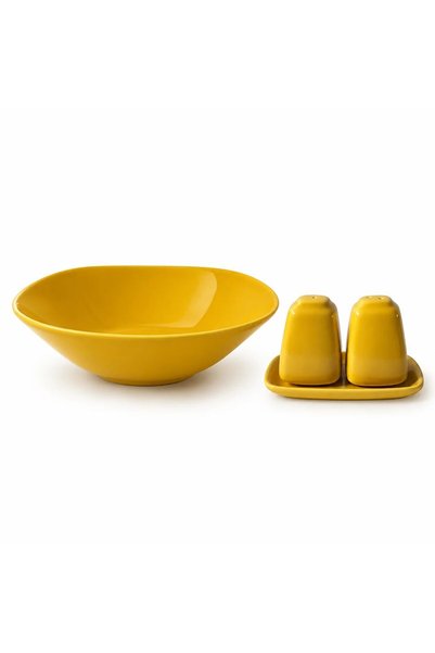 Cesiro Salt/pepper set and salad bowl, Cesiro, Yellow