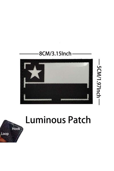 Choice 10-Black-1PCS 1PCS,2PCS/Chile Flag Morale Emblem Fabric Applique Embro...