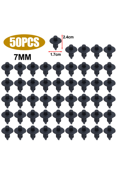 Choice 7mm - 50pcs Car Clips Fastener 6mm 7mm 8mm for Suzuki Kawasaki Yamaha ...