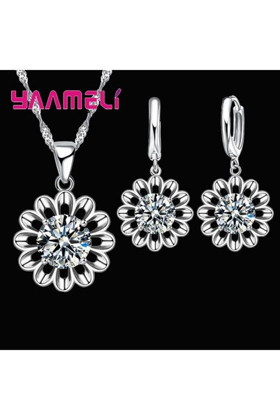 Choice White New Fashion Wedding Jewelry Set Women Top Quality 925 Sterling S...