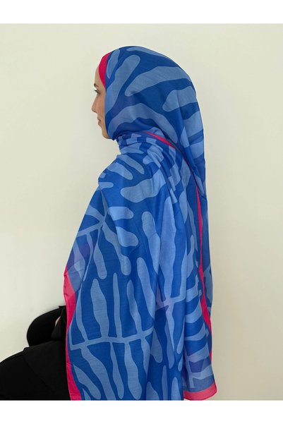 Hepsi Moda Summer Breeze Pattern Soft Shawl - Blue