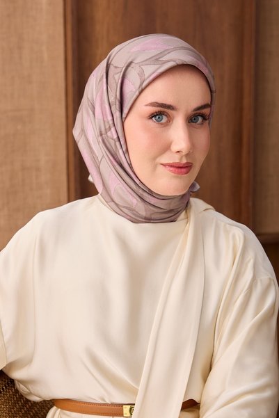Silk Home وشاح حرير تويل أوريليا باللون الرمادي