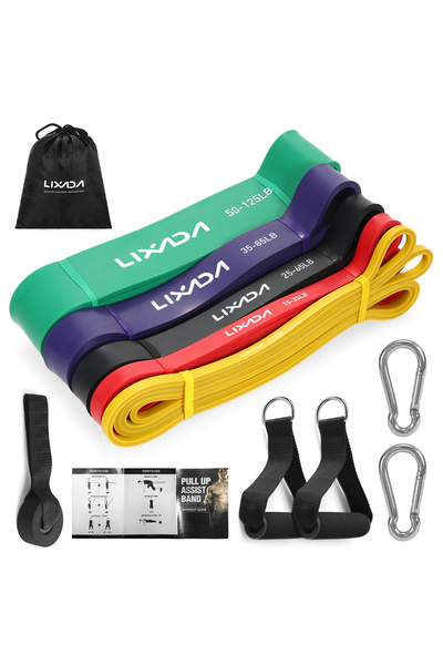Choice 5pcs set Lixada 5 Packs Pull Up Assist Bands Set Resistance Loop Bands...