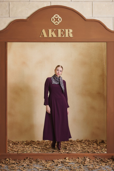 Aker Plum Cup Detailed Dress