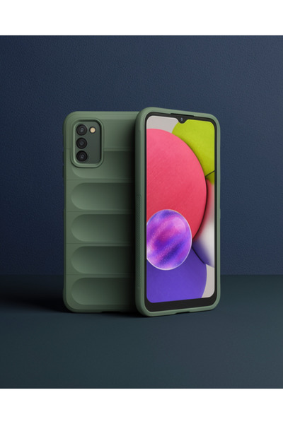 teknodayım Samsung galaxy a03s case optimum silicone - dark green