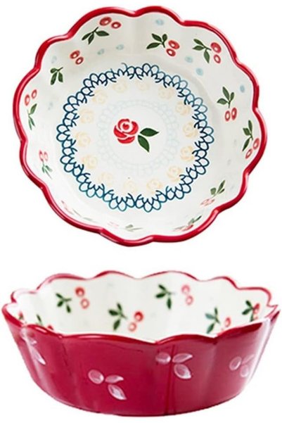 Generic Bowls, Tableware Ceramic Fruit Salad Bowl Cute Bowl Cherry Personalit...