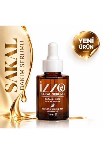 Izzo Sakal Serumu | Sakal ve Bıyık Bakım Yağı | Argan, Jojoba, Hint, Biberiye...