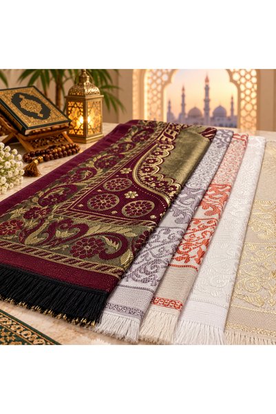 DUHA HAC 10 Pieces of Tafta Portable Prayery Mats Umre Gift Set