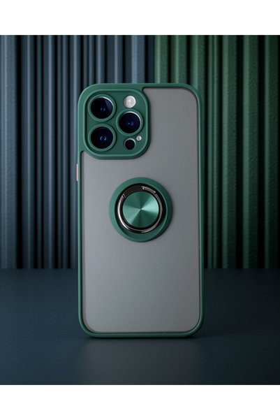 teknodayım Apple iPhone 14 Pro Max Case Montreal Ring Silicone Cover - Green