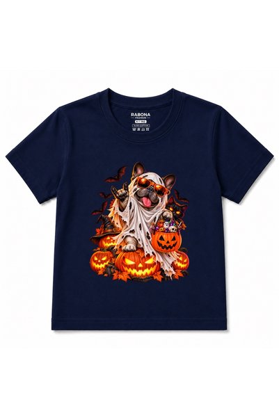 Rabona Fashion Spooky Paws – Dječja majica sa duhovima za Noć veštica, francu...