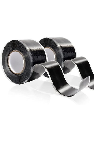 JOYZZZ Silicone Tape, 2 PCS 2.5cmx3m Rubber Repair, Self-Fusing Weather Seala...