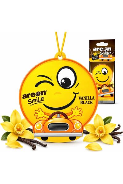 Generic معطر هواء للسيارة برائحة الفانيليا السوداء على شكل إيموجي، عبوة واحدة