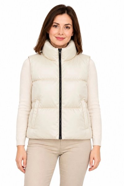Generic Brand Women's Stand Collar Satin Lined Zippered Pocketed Long Back Ov...