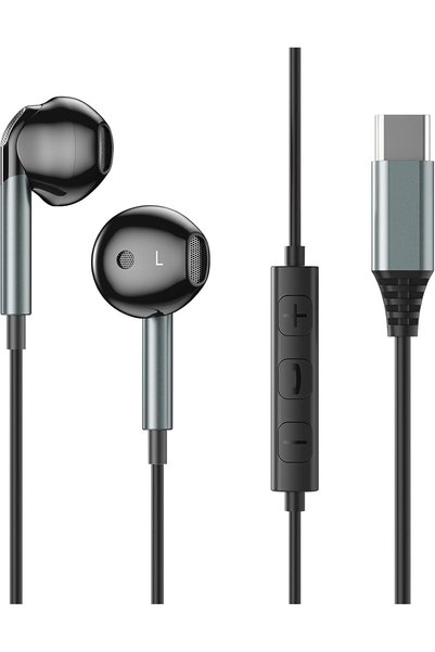 Generic سماعات أذن USB C، سماعات أذن من النوع C مع ميكروفون وتحكم في مستوى ال...
