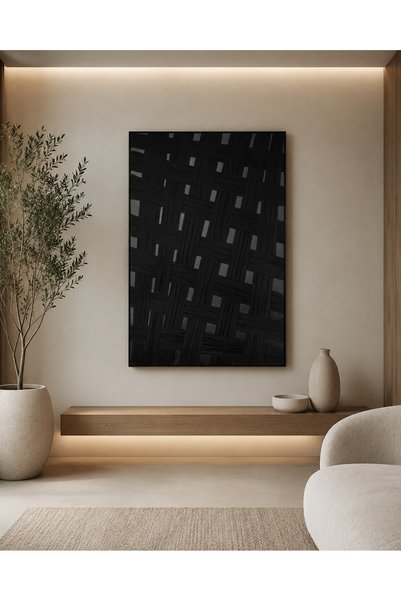 NO BRAND لوحة جدارية SHW-433 إطار أسود – 150×100 سم | موفن هوم
