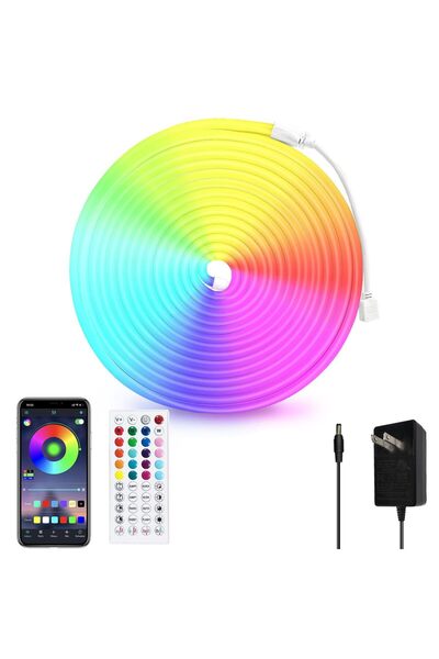 X SPRING أضواء حبل نيون، شريط إضاءة LED بطول 15 متر مع تطبيق/تحكم عن بعد، مقا...
