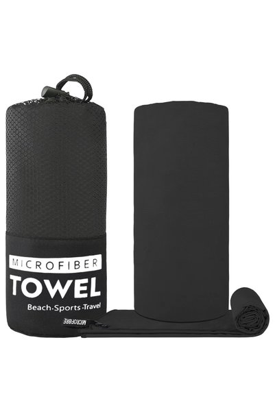 Choice M 40x80 CM black 1 Pcs Microfiber Towel Sports Quick-Drying Super Abso...