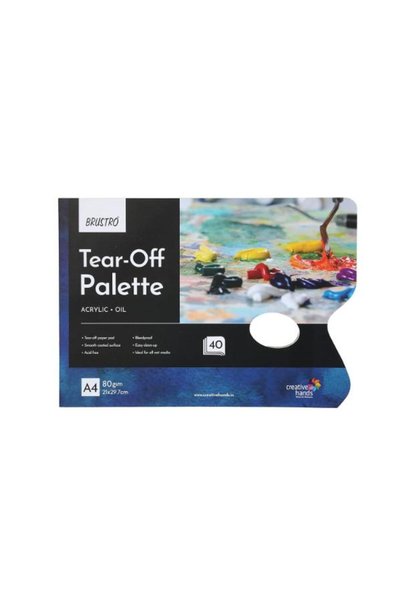 BRUSTRO Tear-Off Paper Palette A4 - 40 Sheets, 80 GSM