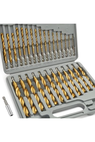 GENERAL COMOWARE Titanium Twist Drill Bit Set - 13 Pcs Hex Shank High Speed S...