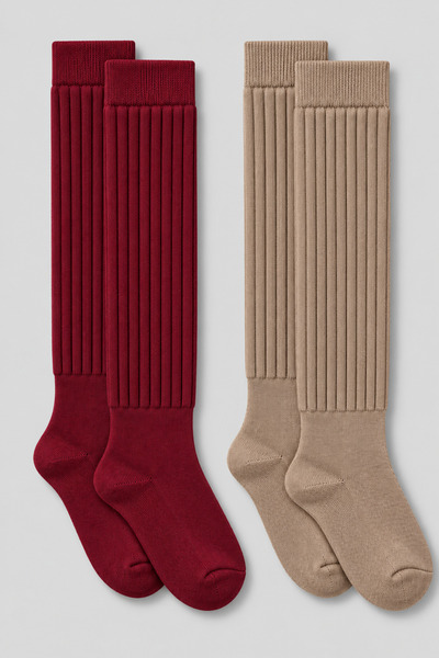 Ada Çorap & İç Giyim Women's 2-Pack Thick Ribbed Knitted Knee-High Socks