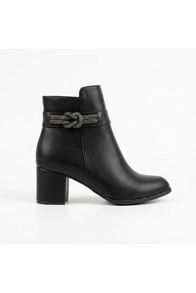 CihanShoes حذاء نسائي كلاسيكي بكعب سميك وسحاب جانبي للاستخدام اليومي