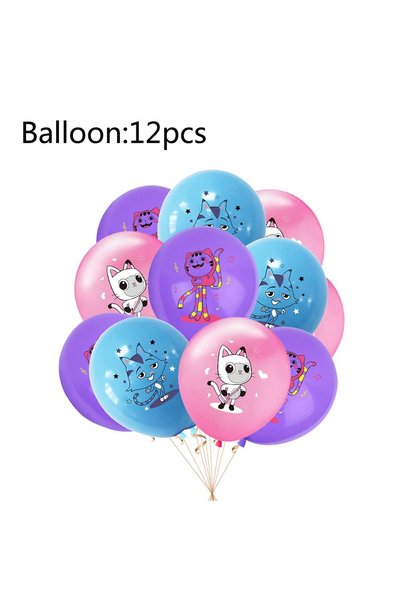 Choice Balloon-12PCS Gabby Dollhouse Birthday Party Decorations Disposable Ta...