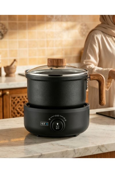 Muchmy 1.8 Liters Electric Cooker Steamer Rice Noodle Cooking Hot Pot wit hLid